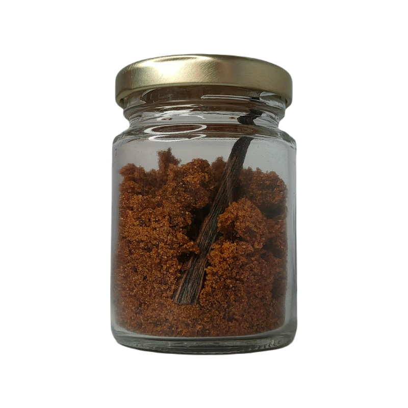 Cassonade à 10% de vanille noire "Bourbon" . 100% Naturel . Origine Madagascar - Elaboré en France - Arts Délices