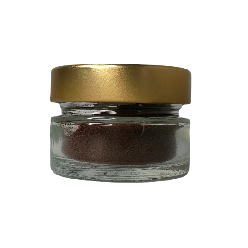poudre de vanille noire bourbon dans son pot de verre 