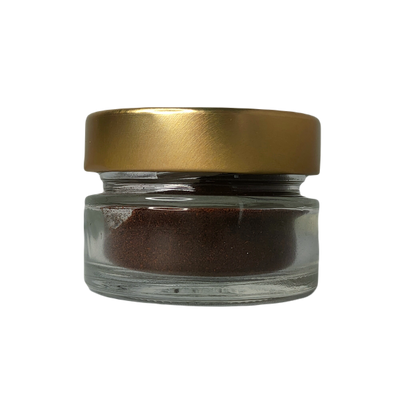 poudre de vanille noire bourbon dans son pot de verre 