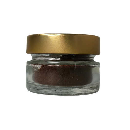 poudre de vanille noire bourbon dans son pot de verre 